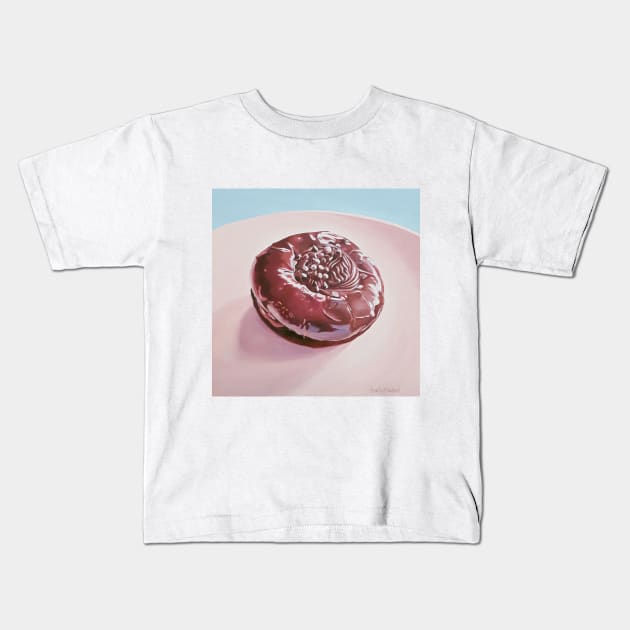 Chocolate Swirl Donut Painting Kids T-Shirt by EmilyBickell